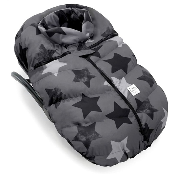 7a.m. Enfant Car Seat Cocoon Cover Gray with Stars - Picture 2 of 3